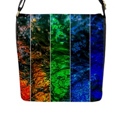 Rainbow Of Water Flap Messenger Bag (l)  by FunnyCow