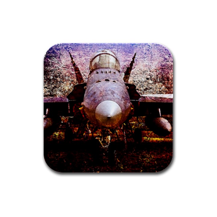 The Art Of Military Aircraft Rubber Square Coaster (4 pack) 