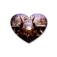 The Art Of Military Aircraft Rubber Coaster (Heart) 