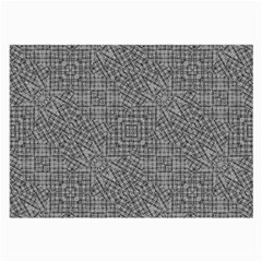 Linear Intricate Geometric Pattern Large Glasses Cloth (2-side) by dflcprints