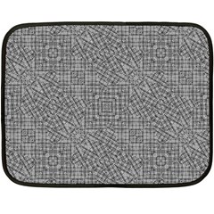 Linear Intricate Geometric Pattern Double Sided Fleece Blanket (mini)  by dflcprints