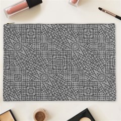 Linear Intricate Geometric Pattern Cosmetic Bag (xxl)  by dflcprints