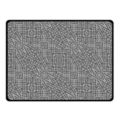 Linear Intricate Geometric Pattern Double Sided Fleece Blanket (small)  by dflcprints