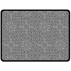 Linear Intricate Geometric Pattern Double Sided Fleece Blanket (large)  by dflcprints