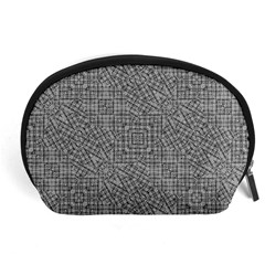 Linear Intricate Geometric Pattern Accessory Pouches (large)  by dflcprints