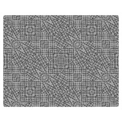 Linear Intricate Geometric Pattern Double Sided Flano Blanket (medium)  by dflcprints