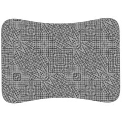 Linear Intricate Geometric Pattern Velour Seat Head Rest Cushion by dflcprints