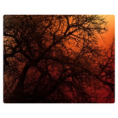 Sunset Silhouette Winter Tree Double Sided Flano Blanket (medium)