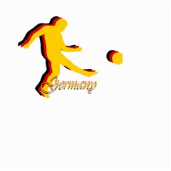 German Soccer Player Germany German Flag Colors Black Gold Red Logo Typography Sports Large Garden Flag (two Sides) by yoursparklingshop