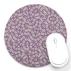 Ditsy Floral Pattern Round Mousepads by dflcprints