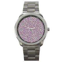 Ditsy Floral Pattern Sport Metal Watch by dflcprints