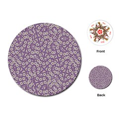 Ditsy Floral Pattern Playing Cards (round)  by dflcprints