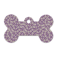 Ditsy Floral Pattern Dog Tag Bone (one Side) by dflcprints