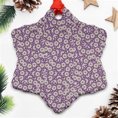 Ditsy Floral Pattern Ornament (snowflake) by dflcprints