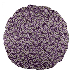 Ditsy Floral Pattern Large 18  Premium Round Cushions by dflcprints