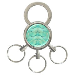 Green Fantasy Flower In Beautiful Festive Style 3-ring Key Chains by pepitasart