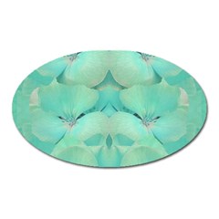 Green Fantasy Flower In Beautiful Festive Style Oval Magnet by pepitasart