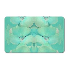 Green Fantasy Flower In Beautiful Festive Style Magnet (rectangular) by pepitasart