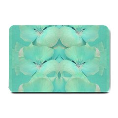 Green Fantasy Flower In Beautiful Festive Style Small Doormat  by pepitasart