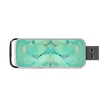 Green Fantasy Flower In Beautiful Festive Style Portable USB Flash (One Side) Front