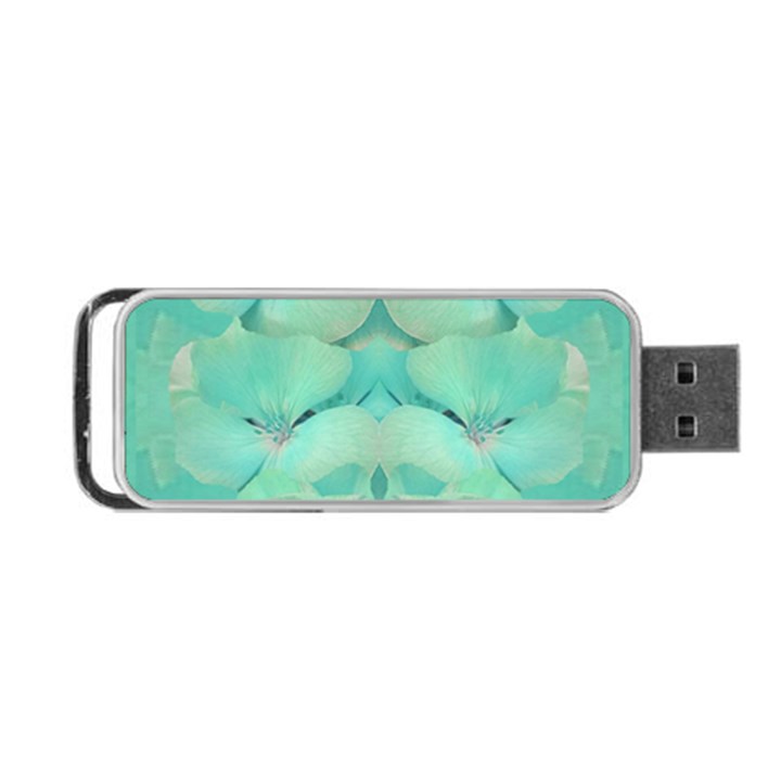 Green Fantasy Flower In Beautiful Festive Style Portable USB Flash (One Side)