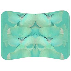 Green Fantasy Flower In Beautiful Festive Style Velour Seat Head Rest Cushion by pepitasart