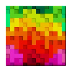 Abstract Background Square Colorful Tile Coasters by Nexatart