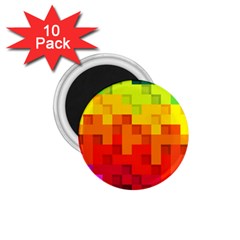 Abstract Background Square Colorful 1 75  Magnets (10 Pack)  by Nexatart