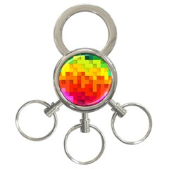 Abstract Background Square Colorful 3-ring Key Chains by Nexatart