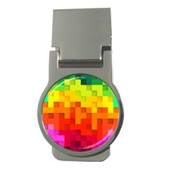 Abstract Background Square Colorful Money Clips (round)  by Nexatart