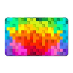 Abstract Background Square Colorful Magnet (rectangular) by Nexatart