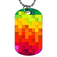 Abstract Background Square Colorful Dog Tag (one Side) by Nexatart