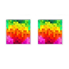 Abstract Background Square Colorful Cufflinks (square) by Nexatart