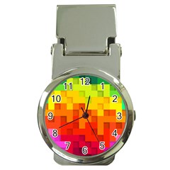 Abstract Background Square Colorful Money Clip Watches by Nexatart