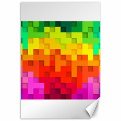 Abstract Background Square Colorful Canvas 12  X 18   by Nexatart