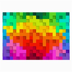 Abstract Background Square Colorful Large Glasses Cloth by Nexatart