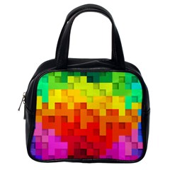 Abstract Background Square Colorful Classic Handbags (one Side) by Nexatart