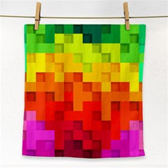 Abstract Background Square Colorful Face Towel by Nexatart