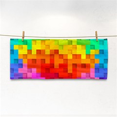 Abstract Background Square Colorful Hand Towel by Nexatart