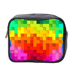 Abstract Background Square Colorful Mini Toiletries Bag 2-side by Nexatart