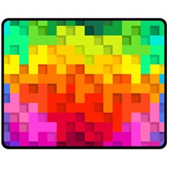 Abstract Background Square Colorful Double Sided Fleece Blanket (medium)  by Nexatart