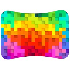 Abstract Background Square Colorful Velour Seat Head Rest Cushion