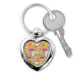 Abstract Background Colorful Key Chains (heart)  by Nexatart