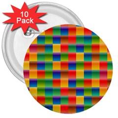 Background Colorful Abstract 3  Buttons (10 Pack)  by Nexatart