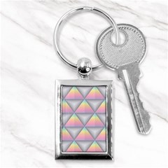 Background Colorful Triangle Key Chains (rectangle)  by Nexatart