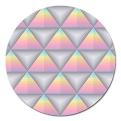 Background Colorful Triangle Magnet 5  (round) by Nexatart