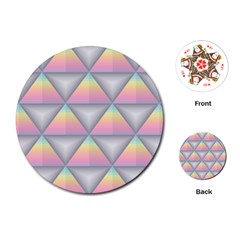 Background Colorful Triangle Playing Cards (round)  by Nexatart