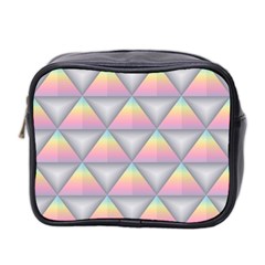 Background Colorful Triangle Mini Toiletries Bag 2-side by Nexatart