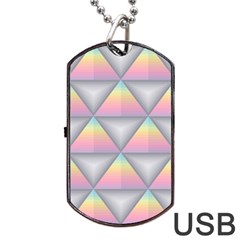 Background Colorful Triangle Dog Tag Usb Flash (two Sides) by Nexatart