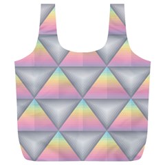 Background Colorful Triangle Full Print Recycle Bags (l)  by Nexatart